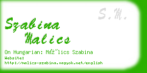 szabina malics business card